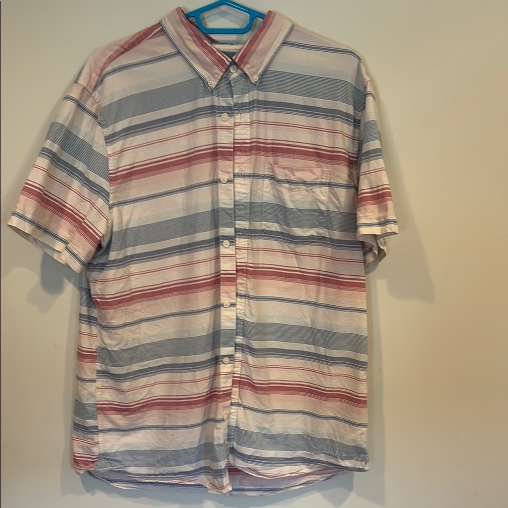 American Eagle Men’s Short-sleeved Button Down, XL